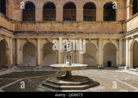 A cloister of the Certosa di Padula, Campania, Italy Stock Photo