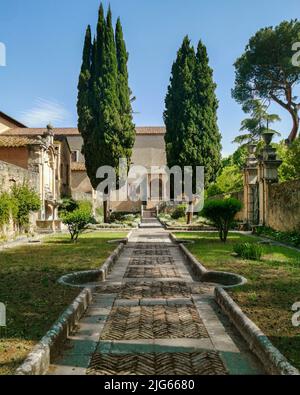 The Garden of the Prior at Saint Lawrence Charterhouse Monastery, Padula, Campania, Italy Stock Photo