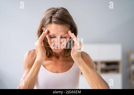 Menieres Disease Of Inner Ear. Feeling Dizzy. Vertigo Stock Photo