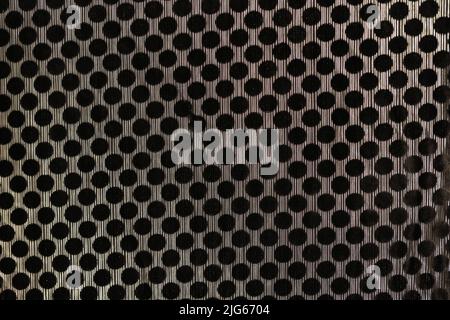 Beige and black fabric with polka dots print Stock Photo