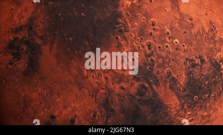 Surface detail of Mars, 3d rendering illustration. Parts of this image furnished by NASA. Stock Photo