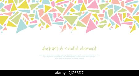 Abstract fabric triangles seamless pattern background, hand drawn doodle style, great for textiles, banners, wallpapers, packaging Stock Vector