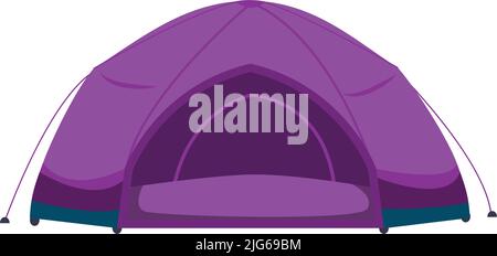 Camping tent semi flat color vector object Stock Vector