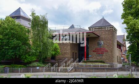 Chester, UK: Jul 3, 2022: Chester Magistrates Court is located on the junction of Grosvenor Street and Nicholas Street Stock Photo