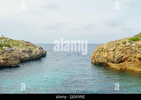 Cala Torre Del Ram, island of Menorca. Spain Stock Photo