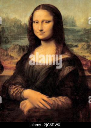 Leonardo da Vinci, Mona Lisa, in vector format Stock Vector