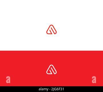 Letter A Logo Template Vector Abstract Monogram Symbol Stock Vector