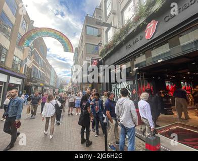 THE ROLLING STONES  UK CARNABY ST. STORE Stock Photo