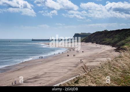 Around the UK - Sandsend Beach, North Yorkshire, UK Stock Photo