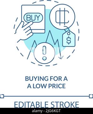 Buying for low price concept icon Stock Vector Image & Art - Alamy