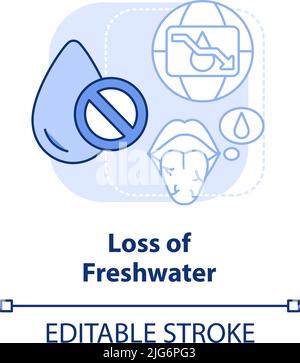 Loss of freshwater concept icon Stock Vector Image & Art - Alamy