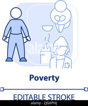 Poverty light blue concept icon Stock Vector Image & Art - Alamy