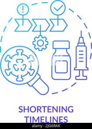 Shortening timelines concept icon Stock Vector Image & Art - Alamy