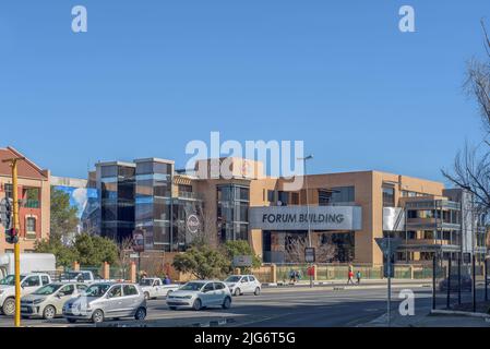 BLOEMFONTEIN, SOUTH AFRICA - JULY 4, 2022: A street scene, with the ...