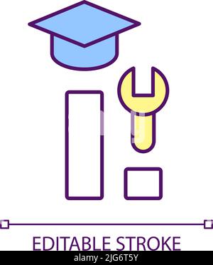 Constructor training RGB color icon Stock Vector