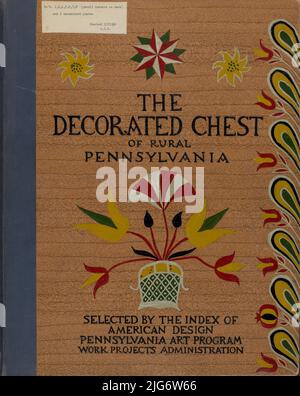 Cover for Proposed Portfolio &quot;Decorated Chests of Rural Pennsylvania&quot;, 1935/1942. Stock Photo