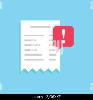 Approved payment icon in flat style. Paper receipt bill invoice vector illustration on isolated background. Verified notice sign business concept. Stock Vector