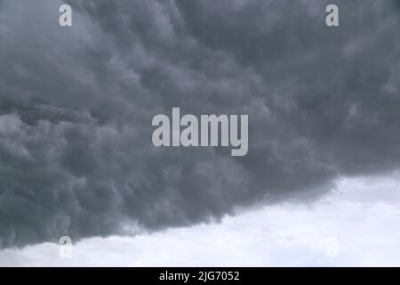 Dramatic cloudy sky before storm Stock Photo