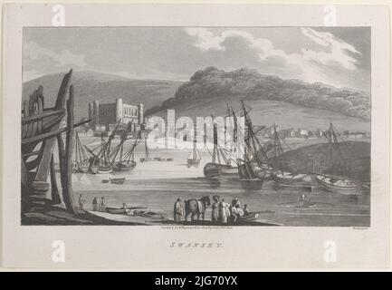 Swansey, from &quot;Remarks on a Tour to North and South Wales, in the year 1797&quot;, February 1, 1800. Stock Photo