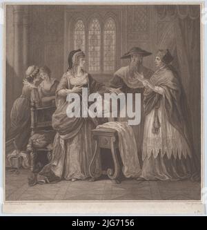 The Resentment of Queen Catherine (Paul de Rapin, History of England), 1790. Stock Photo