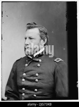 Gen. A.J. Myer, U.S.A. Chief Signal Officer, between 1870 and 1880. [Surgeon, first chief signal officer of the U.S. Army Signal Corps, inventor of wig-wag signalling (or aerial telegraphy), helped found US Weather Bureau]. Stock Photo