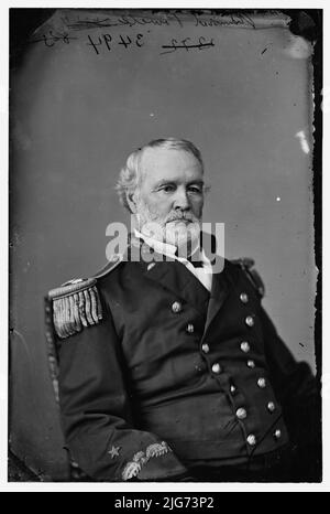 Portrait of Admiral Powell, a U.S. Navy officer, captured in the Brady ...