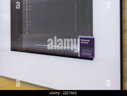 the built-in microwave oven, closeup Stock Photo