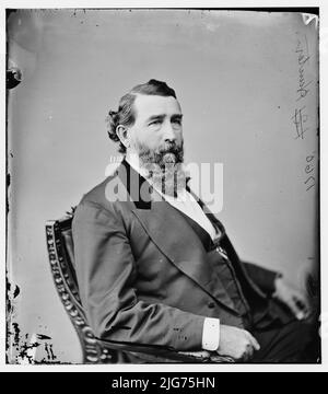 Hon. Morton Craig Hunter of Ind., between 1867 and 1878. [Politician, lawyer and officer in the Union Army: 82nd Indiana Infantry; First Brigade, Third Division, Fourteenth Army Corps; brevet brigadier general of volunteers]. Stock Photo