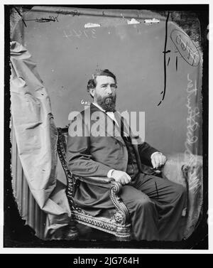 Hon. Morton Craig Hunter of Ind., between 1860 and 1875. [Politician, lawyer and officer in the Union Army: 82nd Indiana Infantry; First Brigade, Third Division, Fourteenth Army Corps; brevet brigadier general of volunteers]. Stock Photo