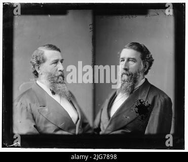 Morton Craig Hunter of Indiana, 1865-1880. Hunter, Hon. Morton Craig of Ind. (with Sherman on March to the Sea), between 1865 and 1880. [Politician, lawyer and officer in the Union Army: 82nd Indiana Infantry; First Brigade, Third Division, Fourteenth Army Corps; brevet brigadier general of volunteers]. Stock Photo