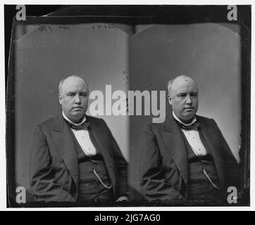 Robert Ingersoll, 1865-1880. Ingersoll, Robert (The Infidel), between 1865 and 1880. [Politician, lawyer, writer, orator and Union Army soldier: nicknamed The Great Agnostic; commanded the 11th Regiment Illinois Volunteer Cavalry; Illinois Attorney General]. Stock Photo