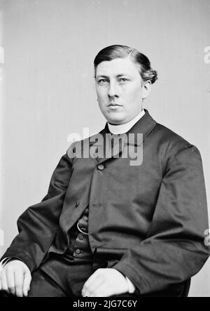 Bishop Doane, between 1855 and 1865. [Possibly a portrait of George Hobart Doane, originally a priest in the Episcopal Church, but who later became a Catholic; chaplain in the 1st New Jersey Brigade during the Civil War; acting Bishop of Newark]. Stock Photo