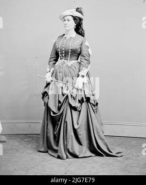 Lucille Weston, between 1855 and 1865. [Possibly a portrait of American actress Lucille Western]. Stock Photo