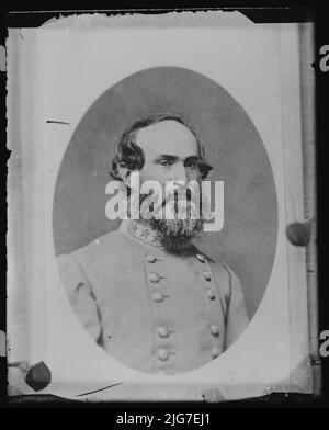 Confederate General Jubal Early, head-and-shoulders portrait, facing front, between 1860 and 1870, photographed later. [Lawyer, politician, soldier: fought in the Second Seminole War, the Mexican-American War and the American Civil War]. Stock Photo