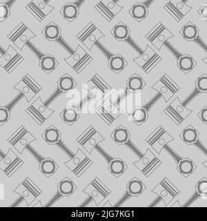 Piston pattern seamless. Motorcycle club background. biker club texture Stock Vector