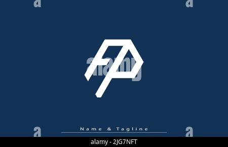 Alphabet letters Initials Monogram logo FP , PF Stock Vector