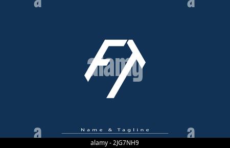 Alphabet letters Initials Monogram logo FT , TF Stock Vector