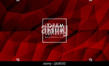Dark geometric pattern background in red maroon color gradient Stock Vector