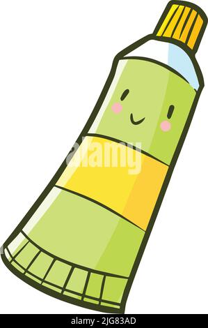A colorful vector illustration of a toothpaste tube Stock Vector