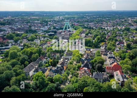 Bochum, city overview with mining museum, Bochum, North Rhine-Westphalia, Germany Stock Photo