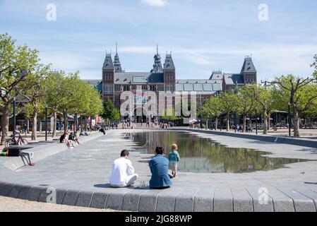 Rijksmuseum, Dutch National Museum, Museumplein, Amsterdam, Netherlands Stock Photo