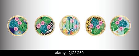 Set of Highlights Stories Cover icons. Editable Vector  Stock Vector
