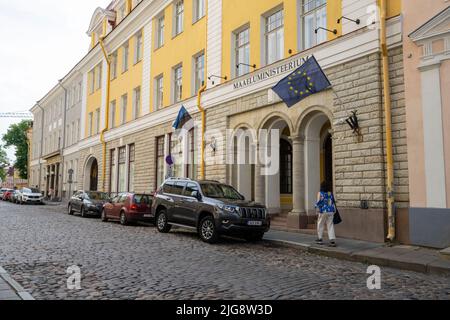 Tallinn, Estonia. July 2022.  External view of the Ministry of Rural Affairs palace in the city center Stock Photo