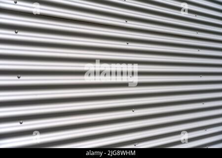 Germany, Bavaria, company building, facade, cladding of corrugated sheet metal Stock Photo