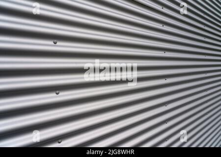 Germany, Bavaria, company building, facade, cladding from corrugated sheet, perspective Stock Photo