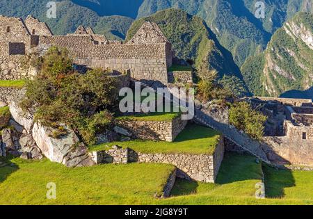 terraces and stairs to Machu Picchu Stock Photo - Alamy