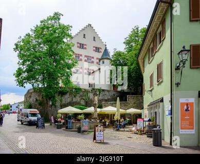 Germany, Baden-Württemberg, Black Forest, Waldshut-Tiengen, Tiengen, in the pedestrian zone near the castle. Stock Photo