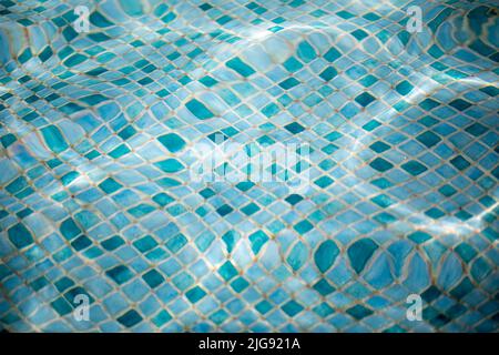 surface of blue swimming pool Stock Photo