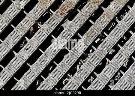 Dirty plastic structure on the floor Stock Photo