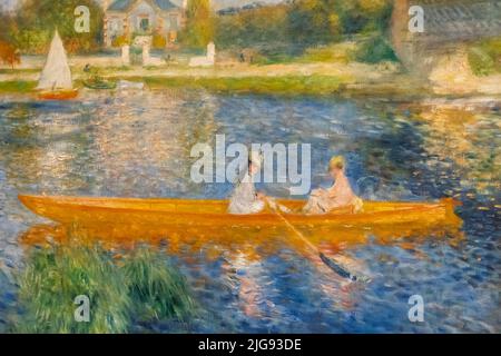 Painting titled 'The Skiff' (La Yole) by Pierre-Auguste Renoir dated 1875 Stock Photo